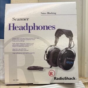 RadioShack Black Over-Ear Noise-Blocking Headphones